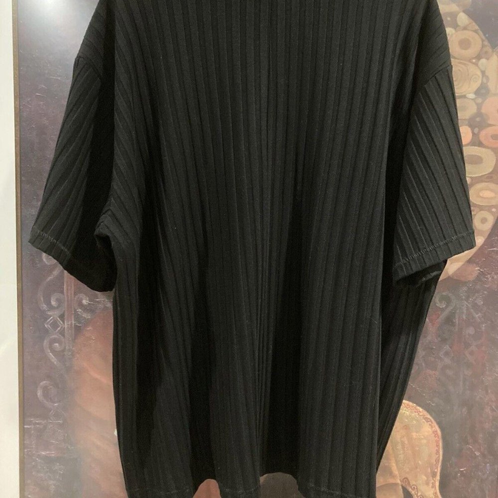 Good American Ribbed Boyfriend Tee Black Size 5/6 (2XL/3XL) Excellent Condition - Picture 5 of 5